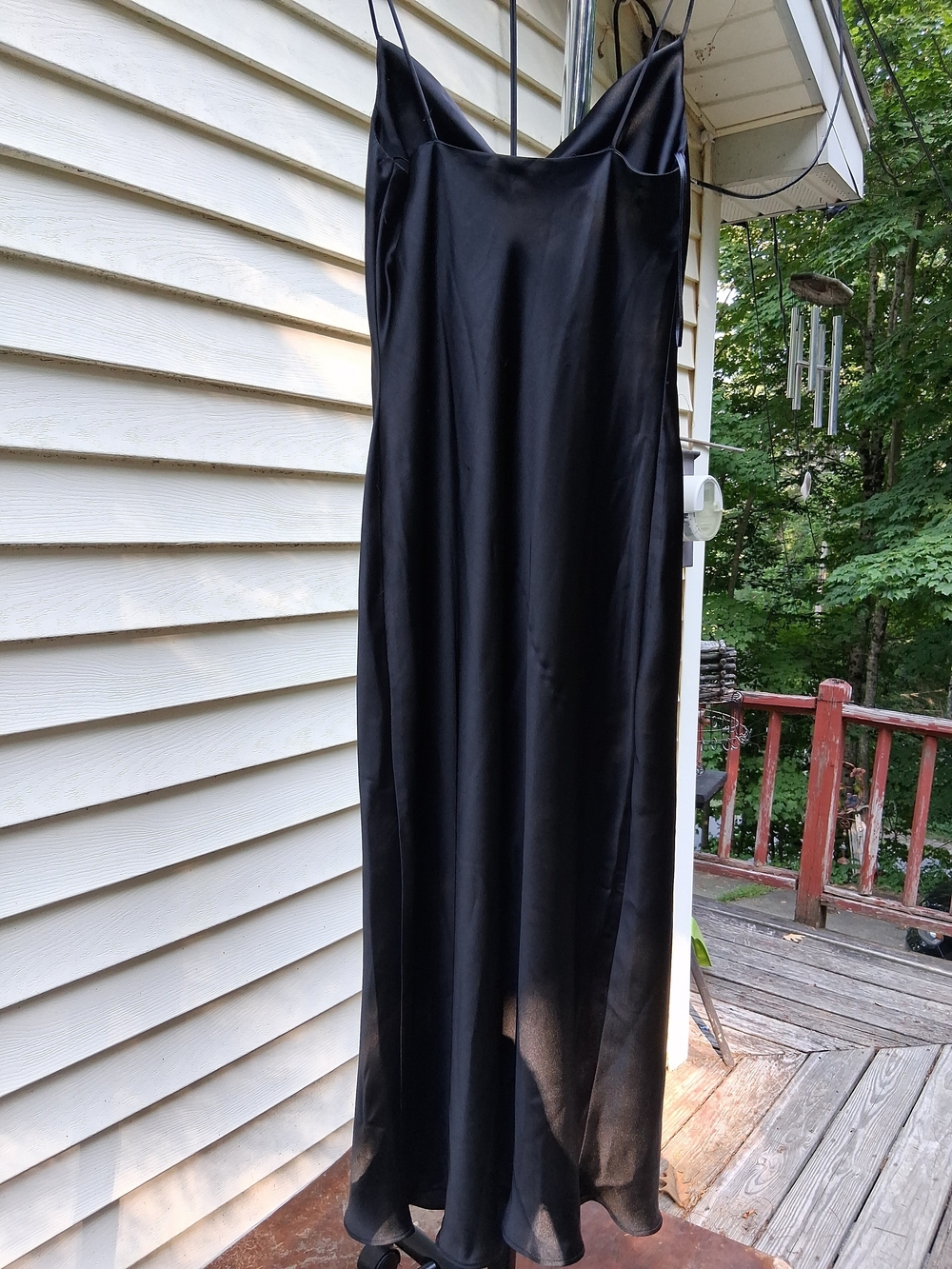 Zara Black Satin Slip Dress Size Small NWT- FLAWED - Picture 11 of 16